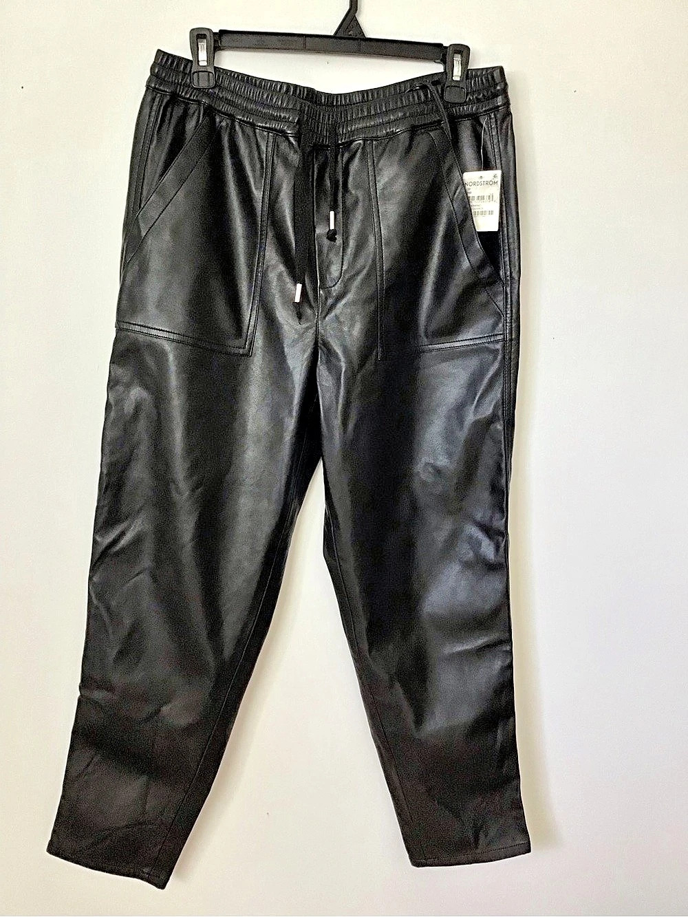 BLANKNYC Black Faux Leather Cargo Pants Size Medium NWT